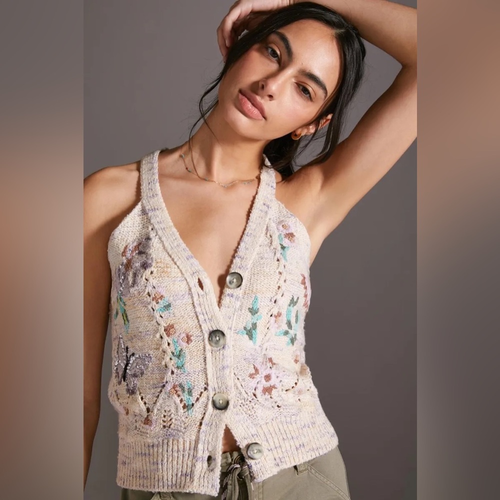 Anthropologie 🦋 Gardenia Sweater Vest